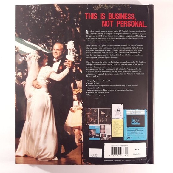 Used Book - The Godfather The Official Motion Picture Archives - Picture 2 of 3
